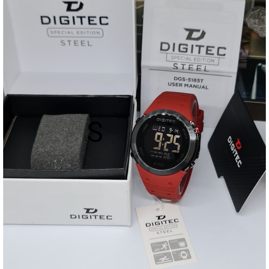 Jam Tangan Pria Cowok Digitec DGS-5185T Digitec 5185 DGS 5185 Original Tahan Air Spesial Edisi