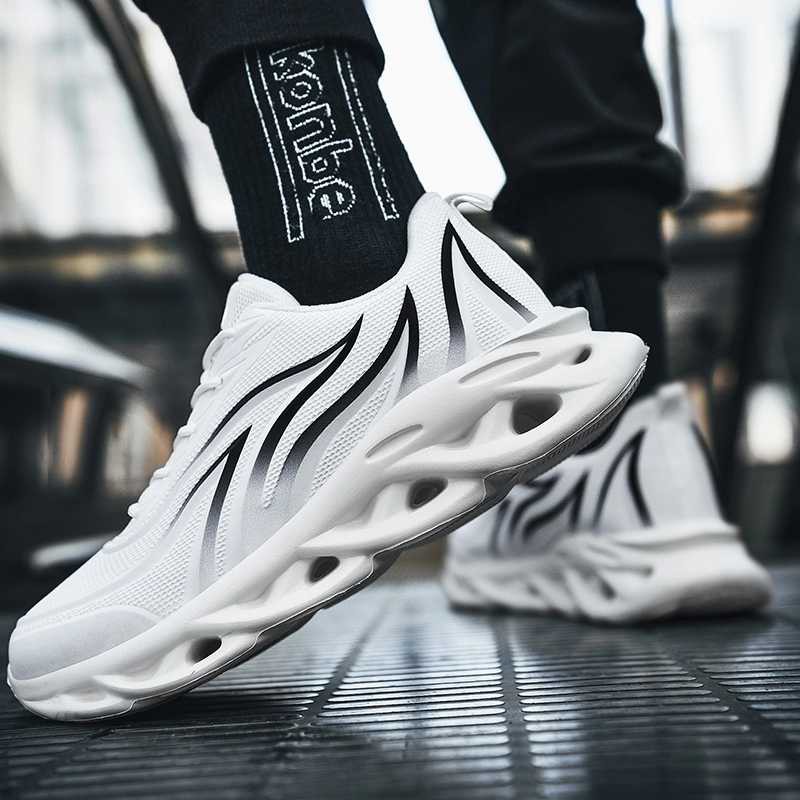 THUNDER VOL 1 Sepatu sneakers pria Motif api Terbaru kekinian 2021