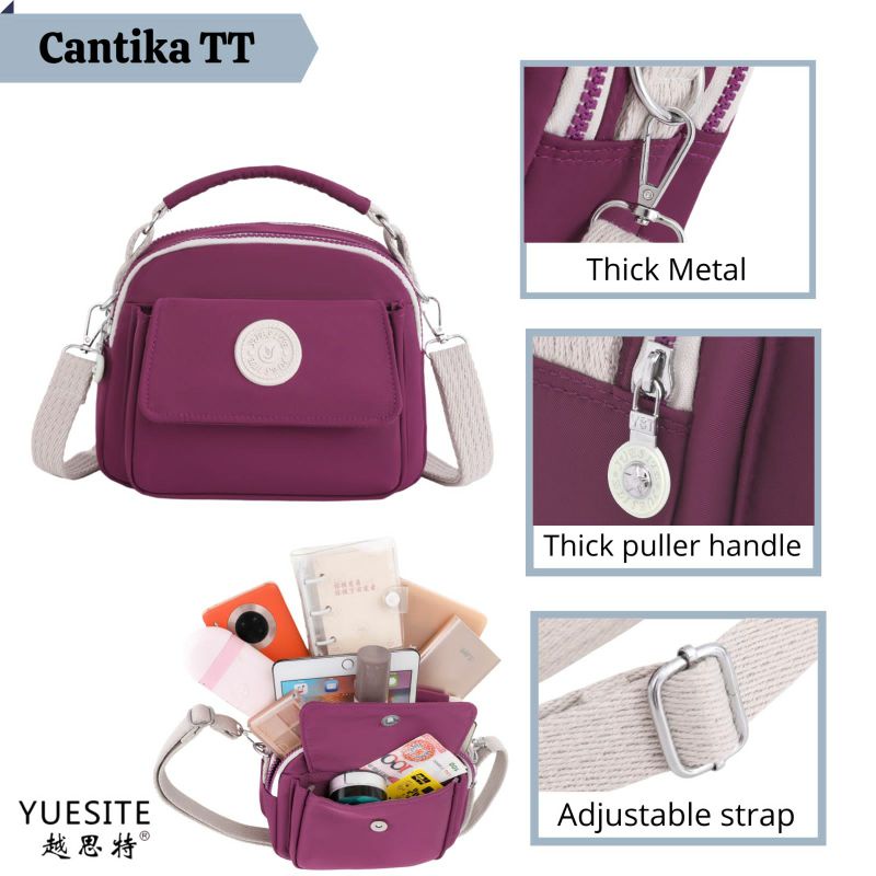 Tas wanita tenteng selempang fashion kekinian yuesite cantika original import