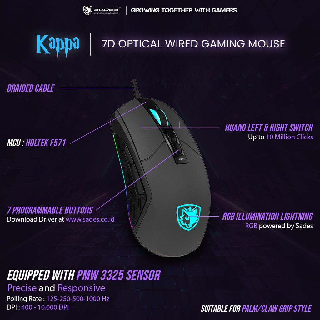 Sades Kappa S20 / Sades S20 gaming Mouse