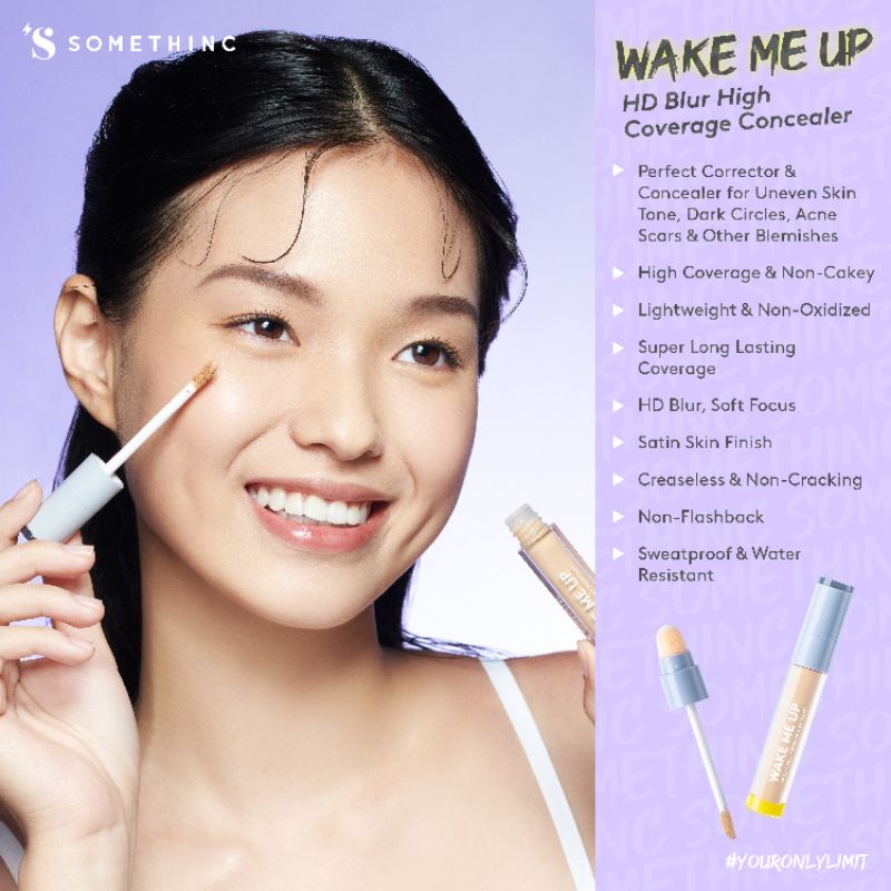 (GOSEND/COD) SOMETHINC WAKE ME UP HD BLUR FULL COVERAGE CONCEALER (TAHAN AIR TAHAN KERINGAT)