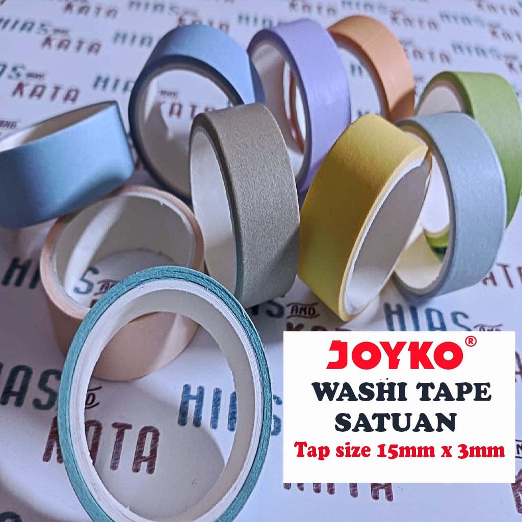Joyko washi tape lem kertas  WT-100 satuan