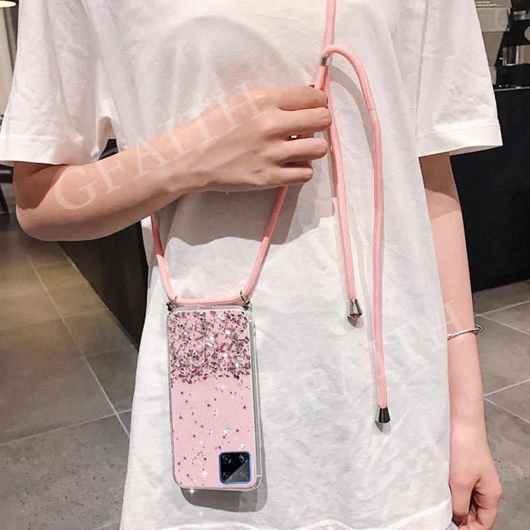 Kirim Langsung Case Samsung Galaxy A22 4G 5G A12 M12 A32 A72 A52 A52s M32 M22 Soft Case Tali Lanyard