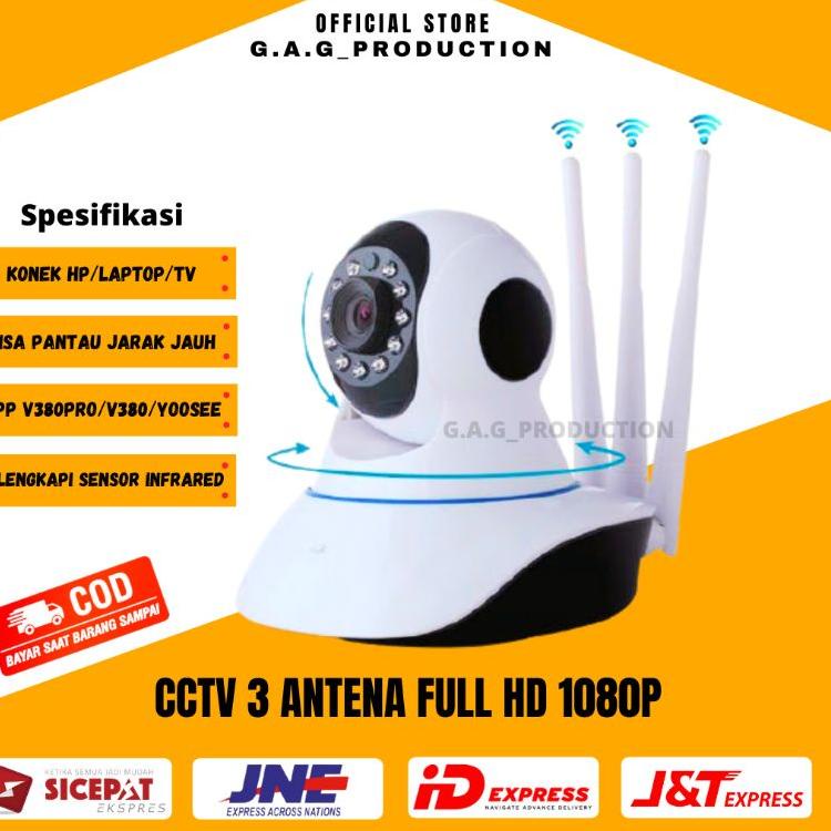 Paling Dicari.. ip camera cctv 3 antena V380 bisa pantau jarak jauh