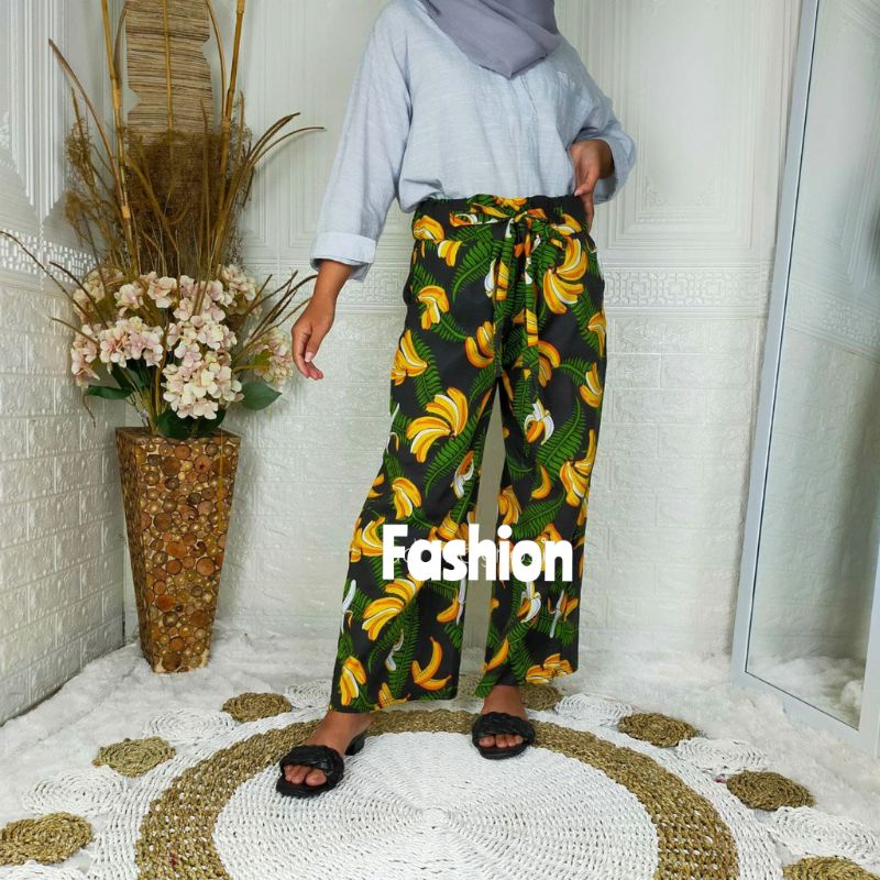 Celana Kulot Katun Motif Banana