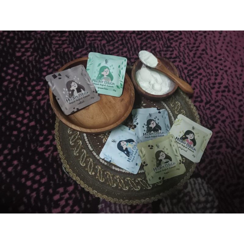 MASKER GELATIN YOURA 10g MASKER KOMEDO