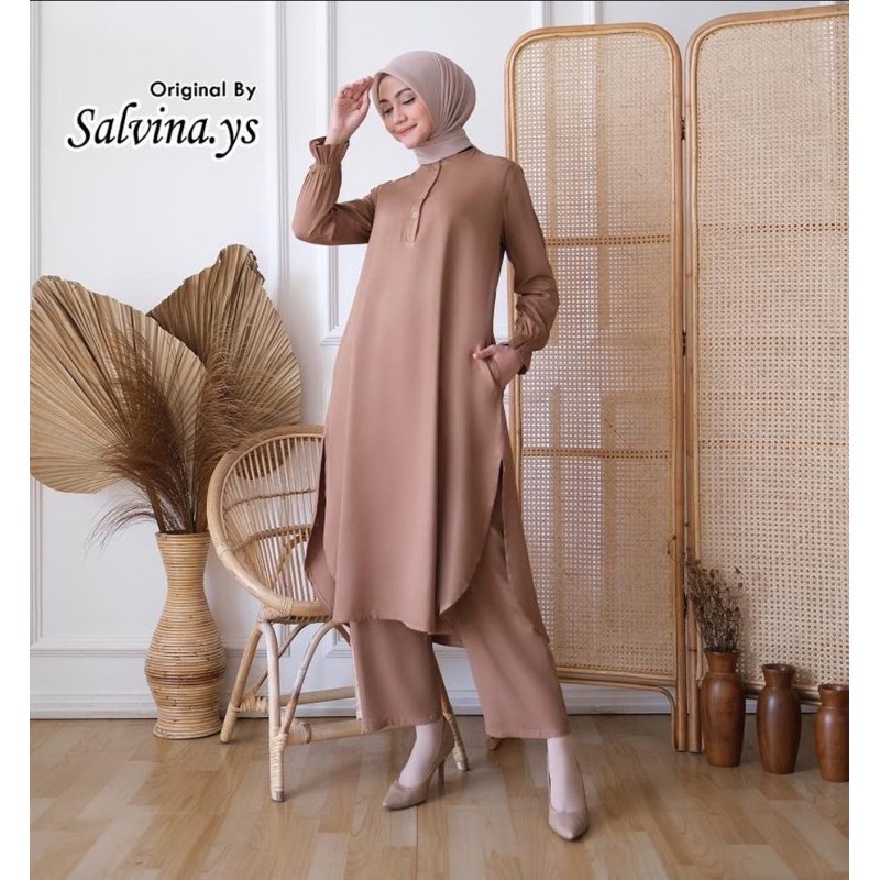 ONE SET SETELAN MANONA DAILY BUSUI TUNIK WANITA SET MOSCREPE  REMAJA KONDANGAN