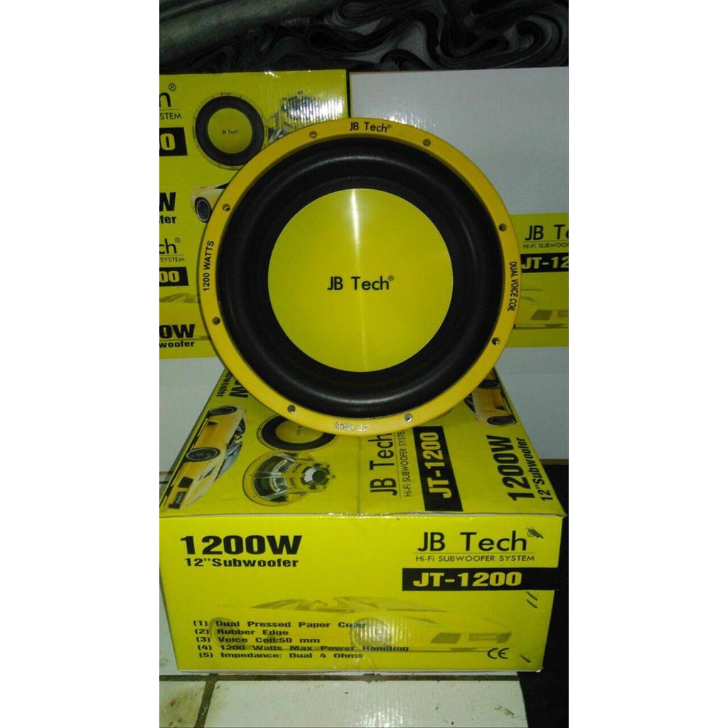 SUBWOOFER 12INCH JB TECH JT1200 DOUBLE COIL SUBWOOFER DOUBLECOIL JB TECH subwoofer double coil12