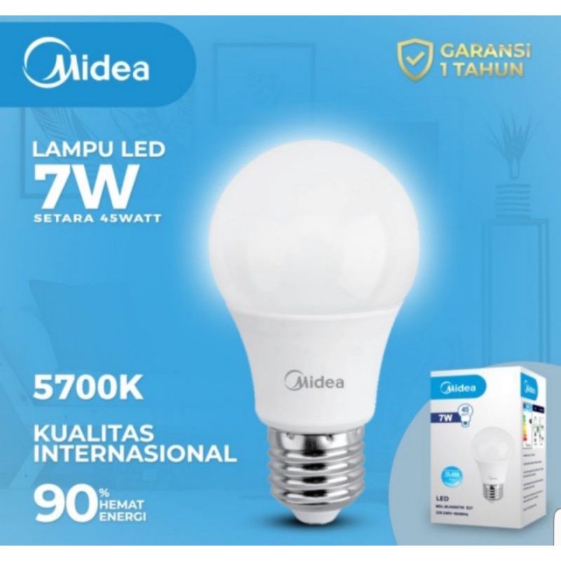 Lampu led bulb midea 100% ori kualitas international