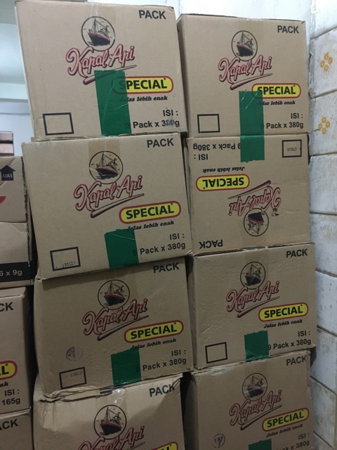 Kopi kapal api 9 pack x 380g dus / Kopi Kapal Api 380g spesial karton / Kopi Special Kapal Api dus