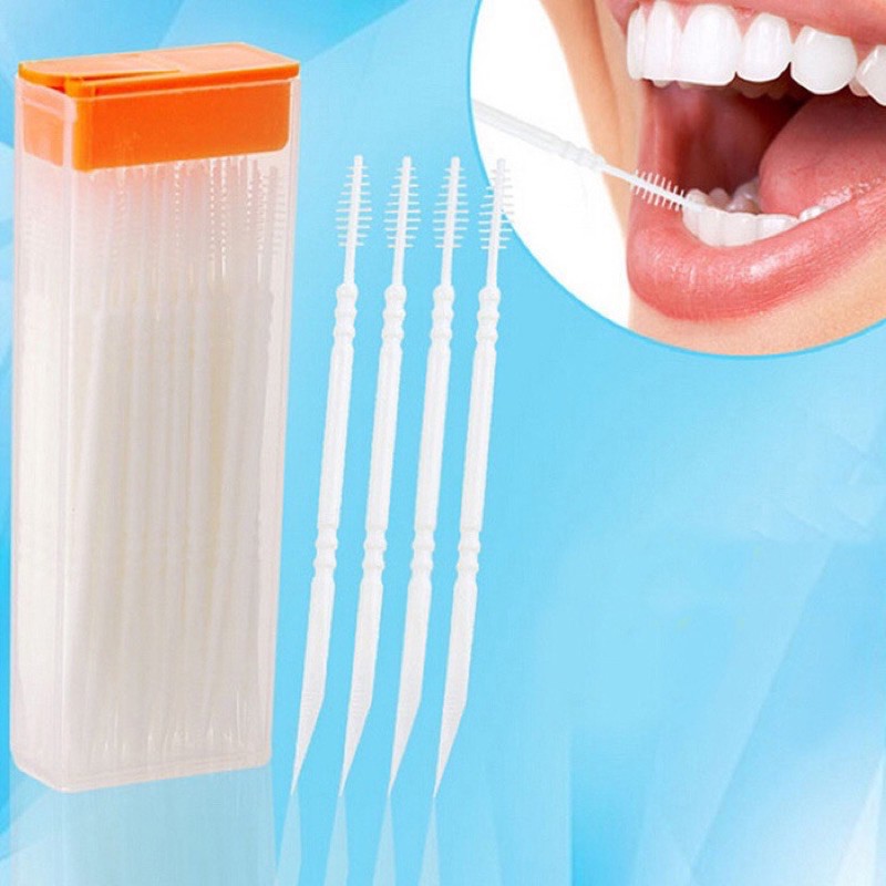 Dental tusuk gigi plastik interdental brush sikat sela gigi tooth pick