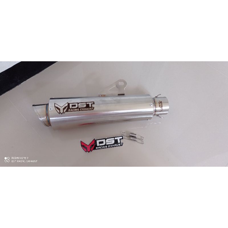 Knalpot ori DST racing tipe M1 long full stenlis inlet 50mm knalpot racing universal