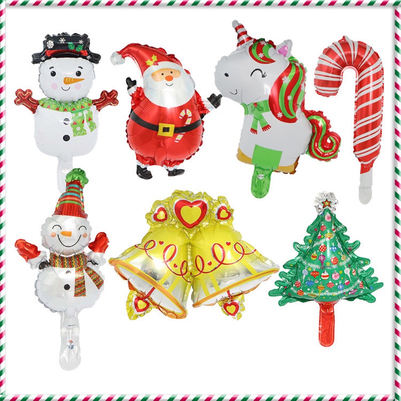 [1 Pc Pack] [ Large Christmas Foil Balloons ] [Santa Claus Reindeer snowman balloon][Snowman Santa Claus Elk Christmas Tree Decoration ][For Birthday Wedding Party Home Decor Supplies]