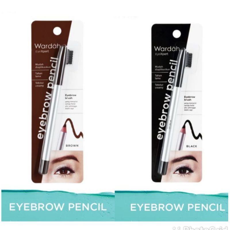 WARDAH Eyebrow Pensil Warna BROWN-HITAM / WARDAH EYEBROW SIKAT