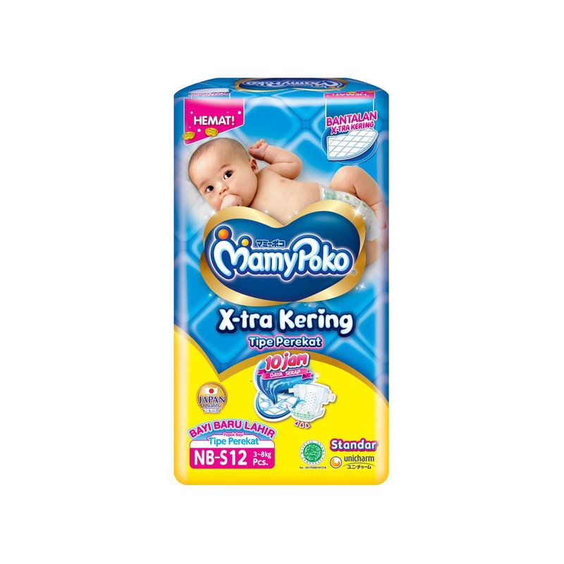 Mamy Poko Baby Diapers Standar 12'S Tipe Perekat Small - Alhanan/04