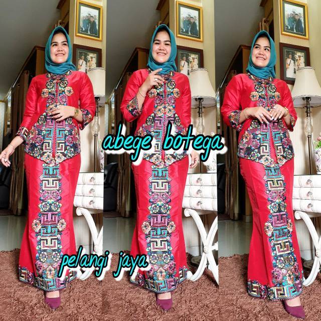Set kebaya abege botega ori pelangi jaya
