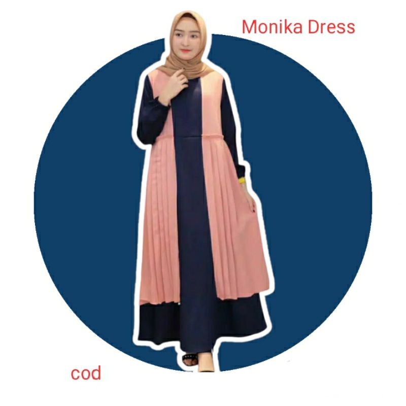 Ufaira olshop Monika Dress Baju Gamis Terbaru 2022