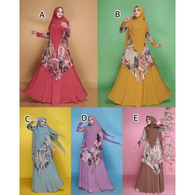 Ready stock siap kirim syar'i terbaru printing/syar'i Zifanya vol 2/Siap kirim tanpa PO/syar'i by Ir