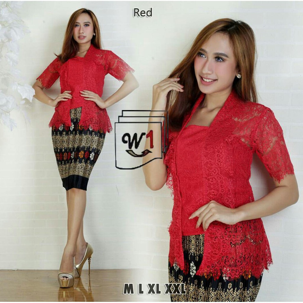 KEBAYA BRUKAT LENGAN PENDEK TERLARIS