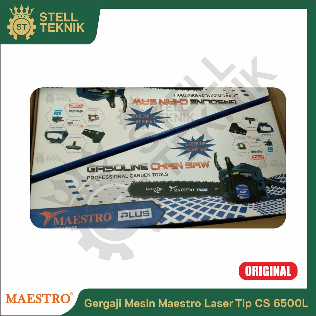 Gergaji Mesin Potong Kayu MAESTRO CS6500L Chainsaw CS6500L Bar 22 Inch