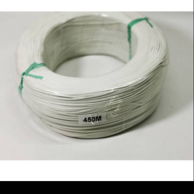 Kabel kawat ikat twist tie putih 450m 450 meter buat bikin masker