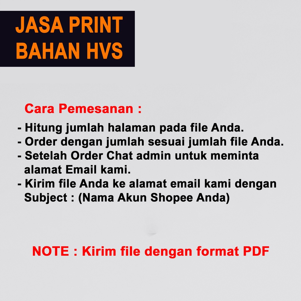 Print HVS | Print HVS A4 | Print Hvs F4 | Print HVS A5 | Print HVS B5