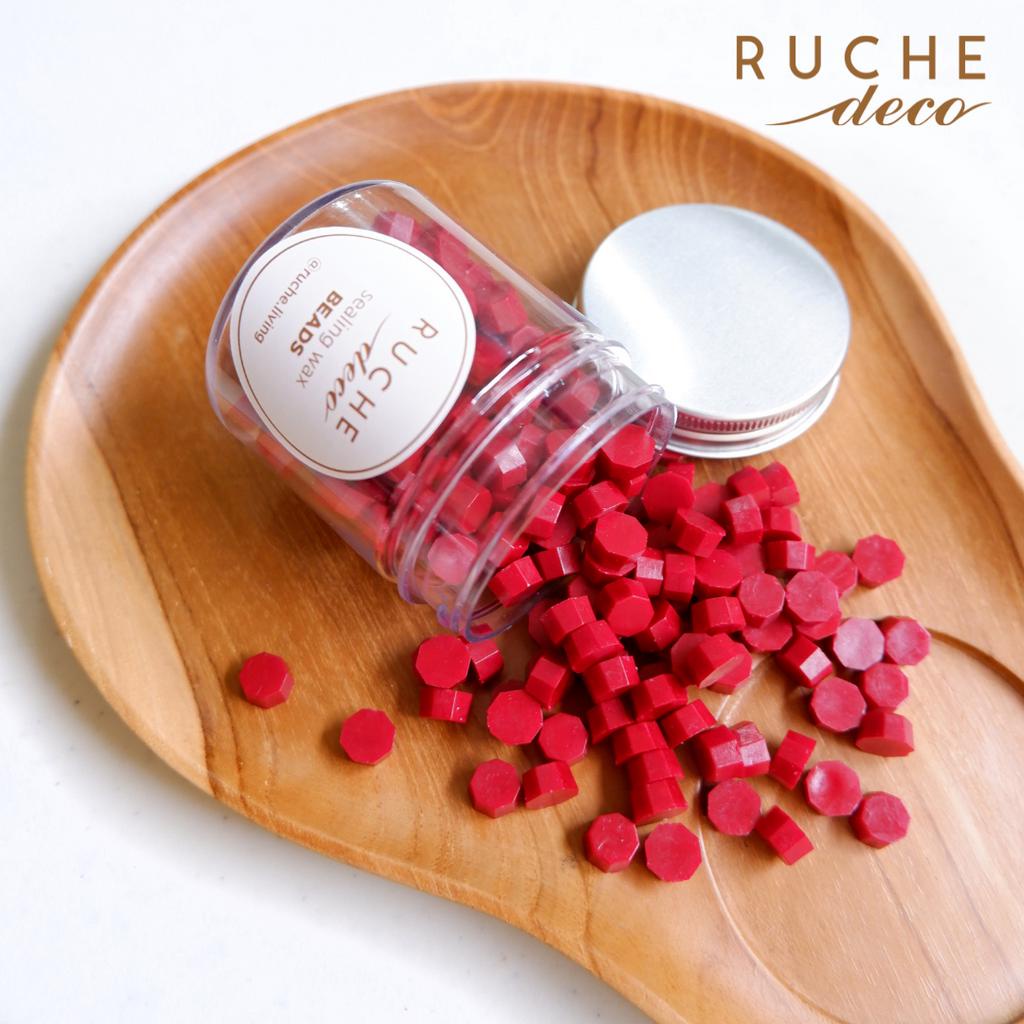 

RUCHE DECO - Seal Wax Beads Solid (200 pcs) - seal wax butir / Lilin Seal Wax Stamp / stempel undangan vintage / Wax Seal Stamp Candle