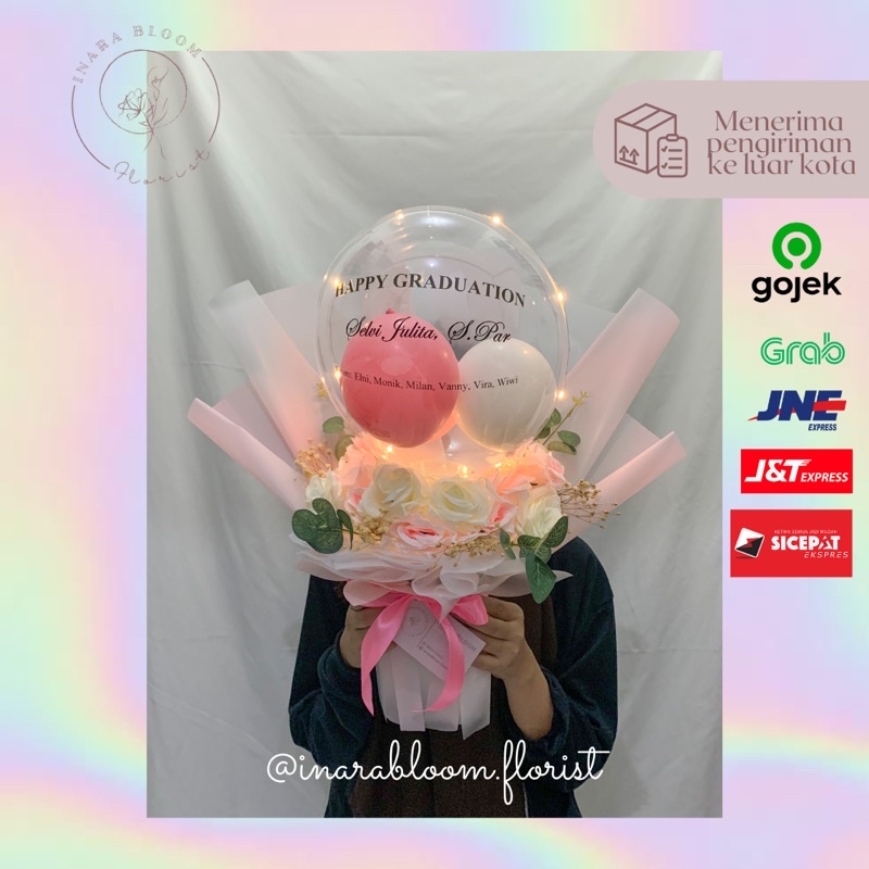 buket bunga wisuda murah/ buket balon/ buket murah/ bouquet wisuda/ buket bunga balon/ buket bunga b