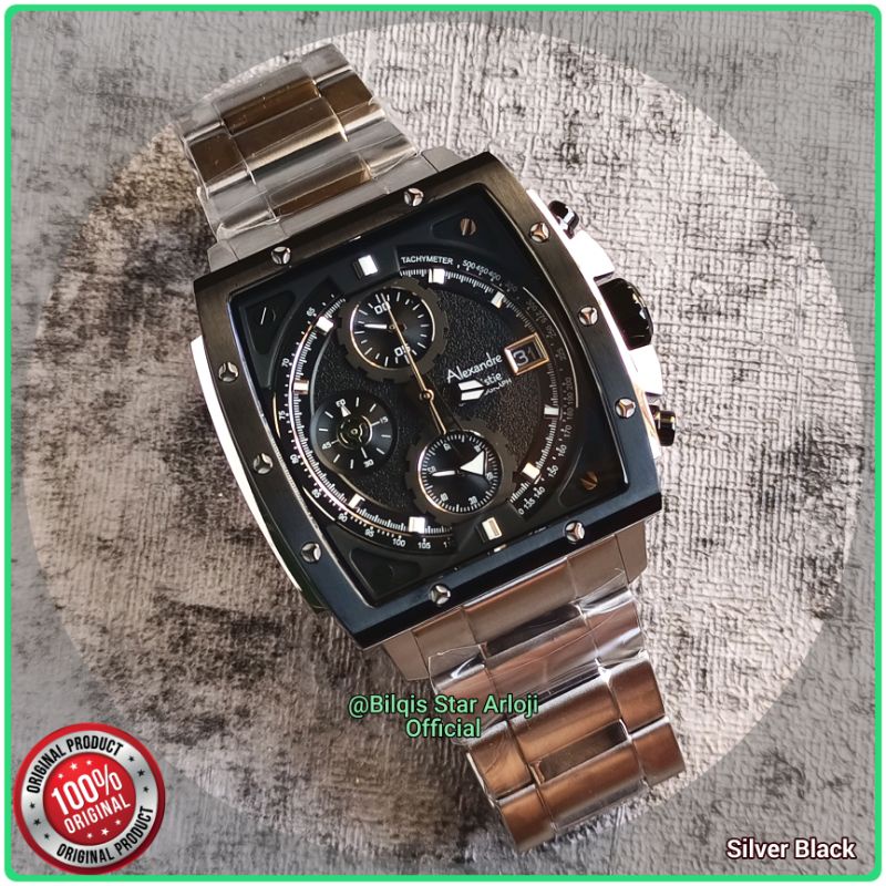 Alexandre Christie Pria Kotak Ac 6376 Mc Tali Rantai Silver Original