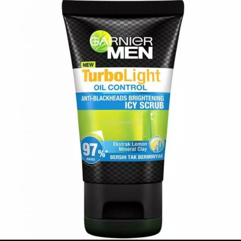 Garnier Men Acno Fight | Turbolight | Scrub in Foam 100 ML all Varian Termurah