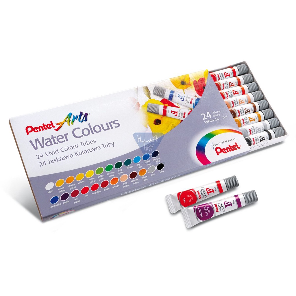 

PENTEL WATER COLOURS SET 24 WARNA 5ML