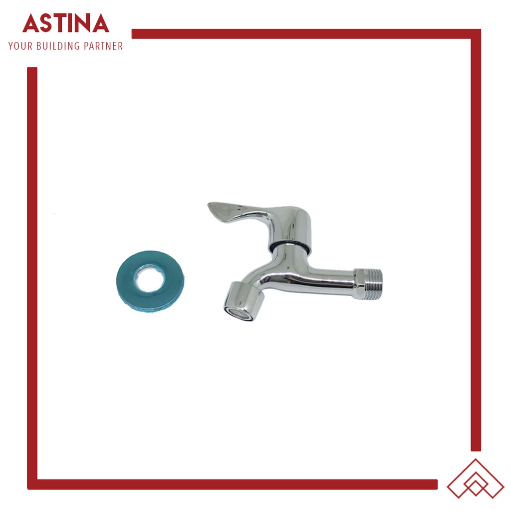 Kran Dinding Engkol AJS Paruh Panjang / Pendek Stainless Steel