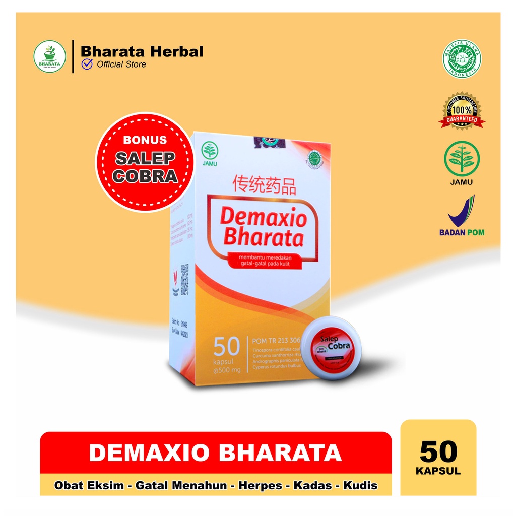 Demaxio Bharata - Obat Eksim Basah & Kering - Obat Gatal Menahun - herpes - 100% Original