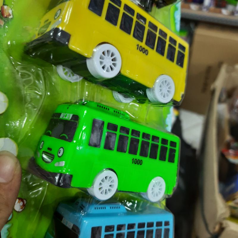 MAINAN ANAK BUS TOYA 1SET ISI 4PCS SUPER KEREN