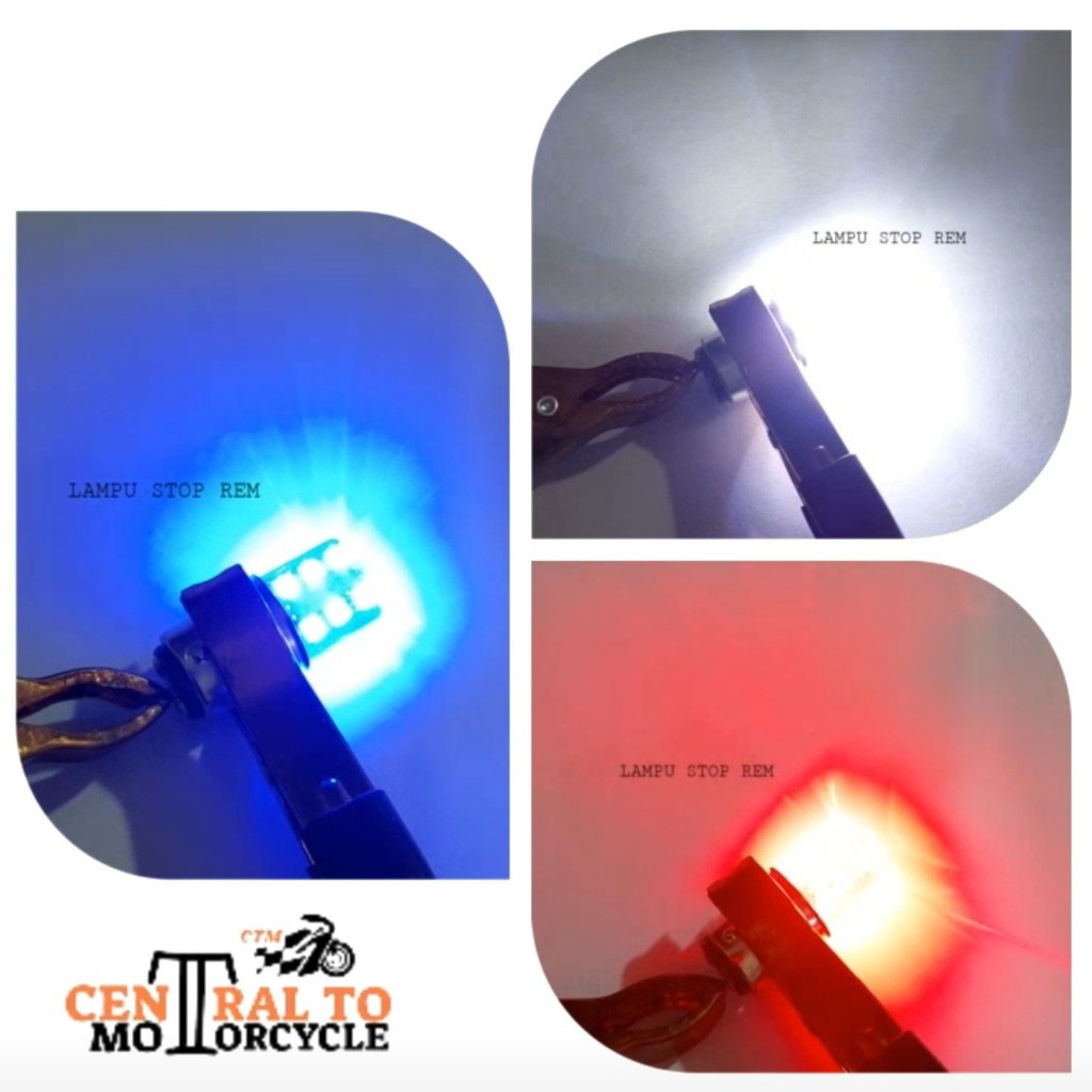 LAMPU STOP REM MODEL JELLY BIRU - PUTIH - MERAH BISA UNTUK SEMUA MOTOR