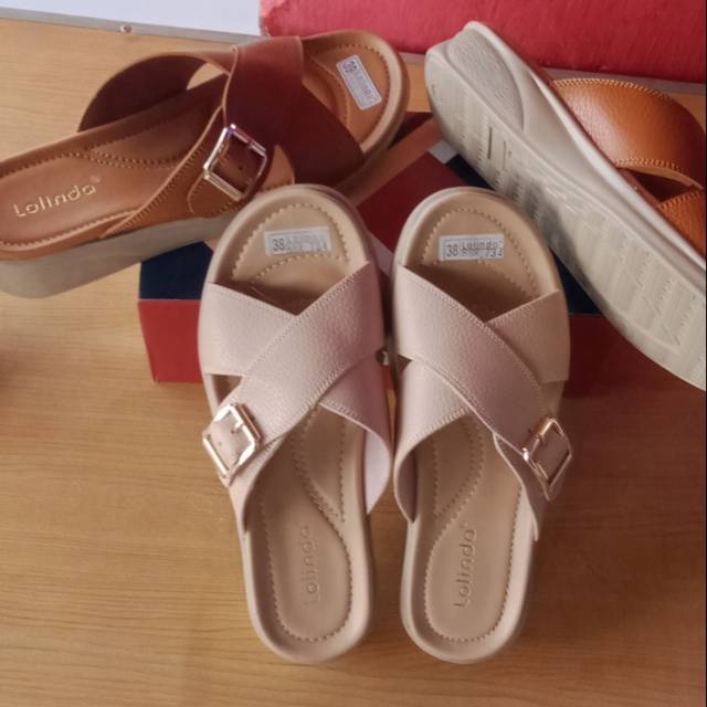 Sandal wanita/sandal lolinda/wedges sandal