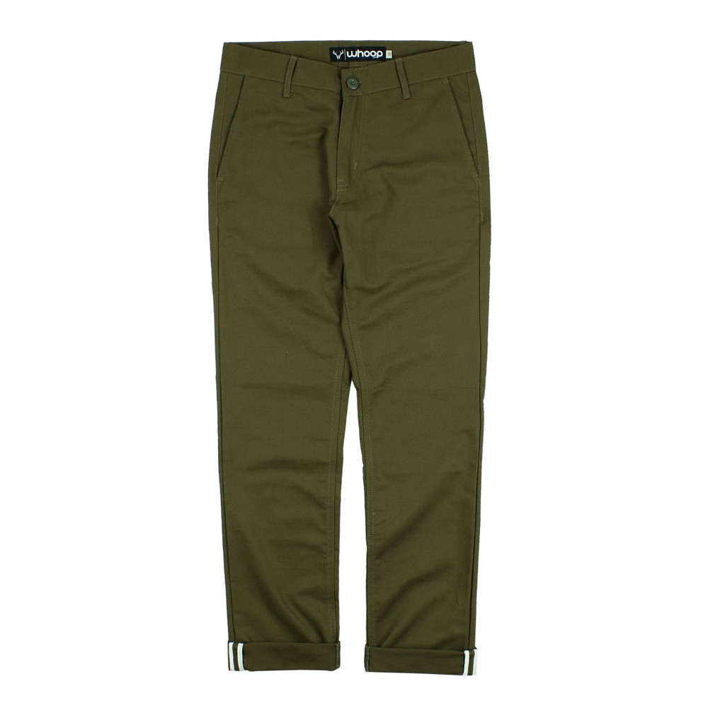 Whoopculture &quot;Muntjac&quot; Green Classic Chino