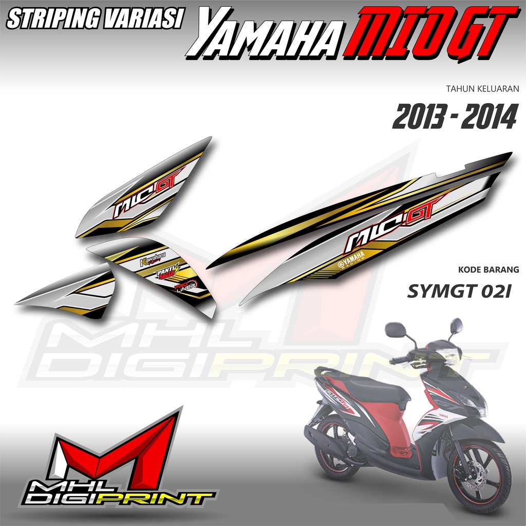 STRIPING VARIASI YAMAHA MIO GT - STIKER VARIASI MIO GT - SYMGT 02