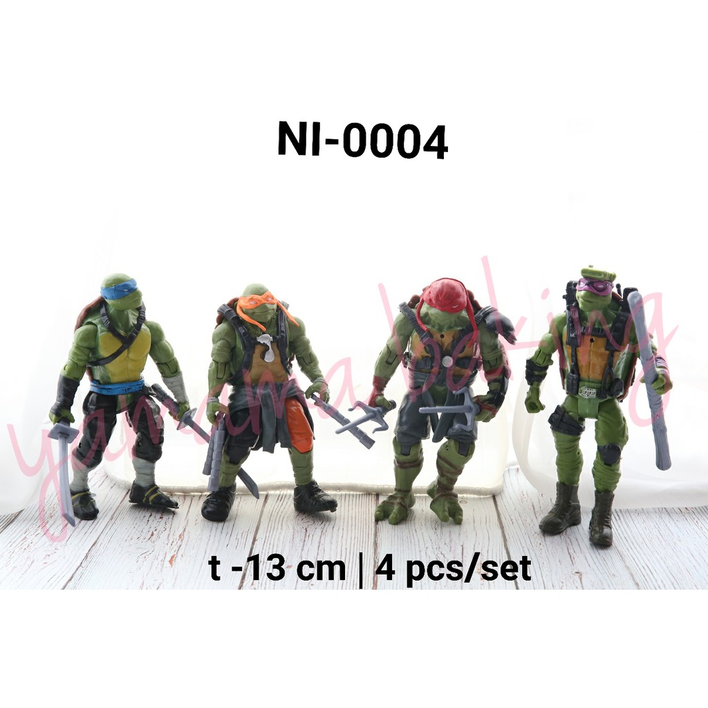 NI-0004 Topper hiasan kue cake mainan ninja turtles kura kura yamama baking