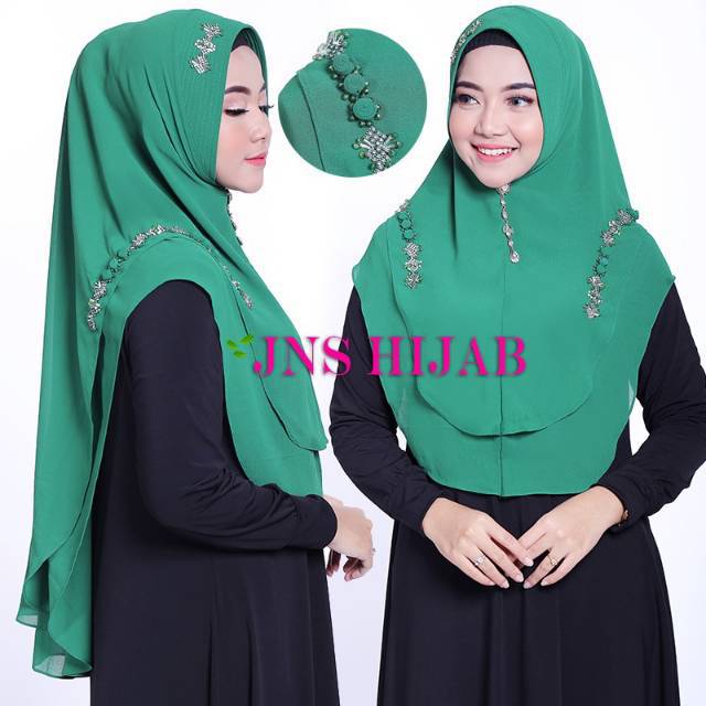 KHIMAR / HIJAB OVAL PAYET BAHU original by JNS