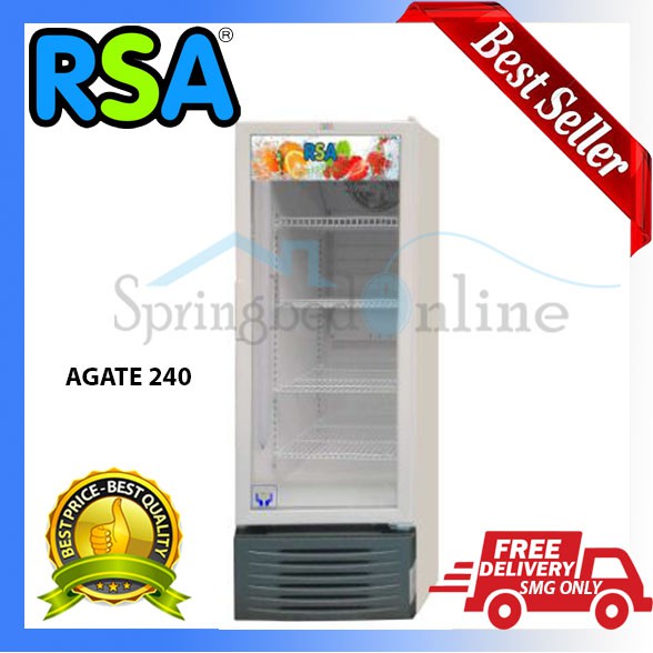 RSA Showcase Cooler 222 Liter 4 Rak - AGATE 240 - Garansi RSA