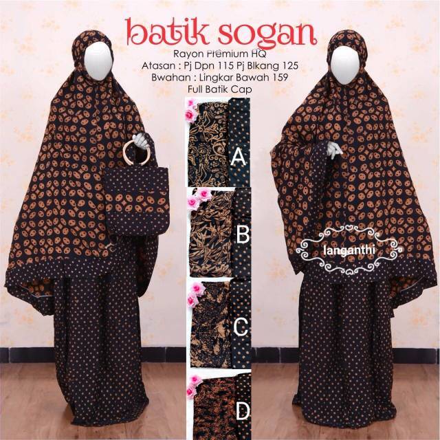 Mukena batik sogan solo