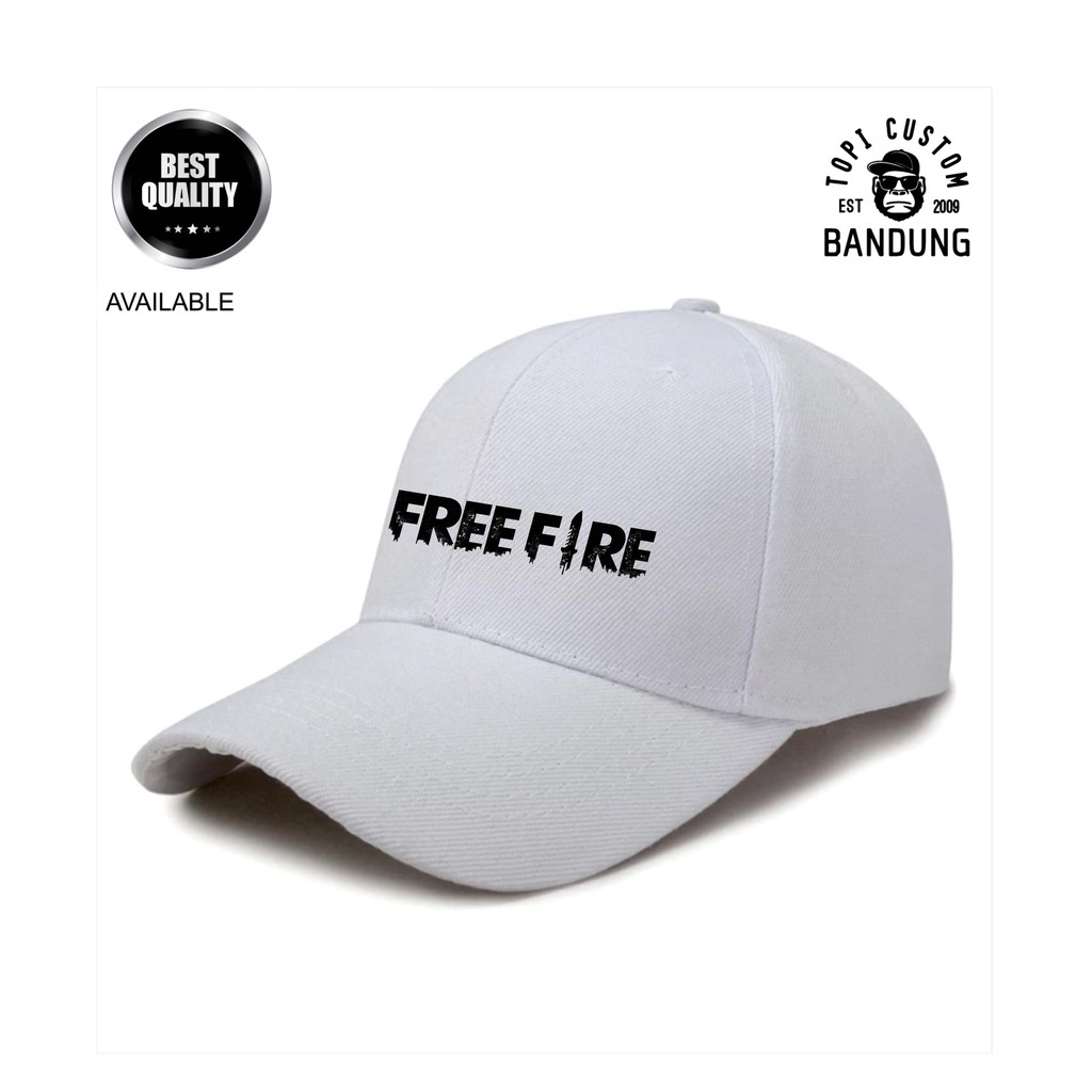 Topi Baseball  FREE FIRE Pria Wanita Topi Jaring Jala FREE FIRE Baseball Cap Bisa Tulis Nama Bisa COD Gratis Masker Original High Premium Quality