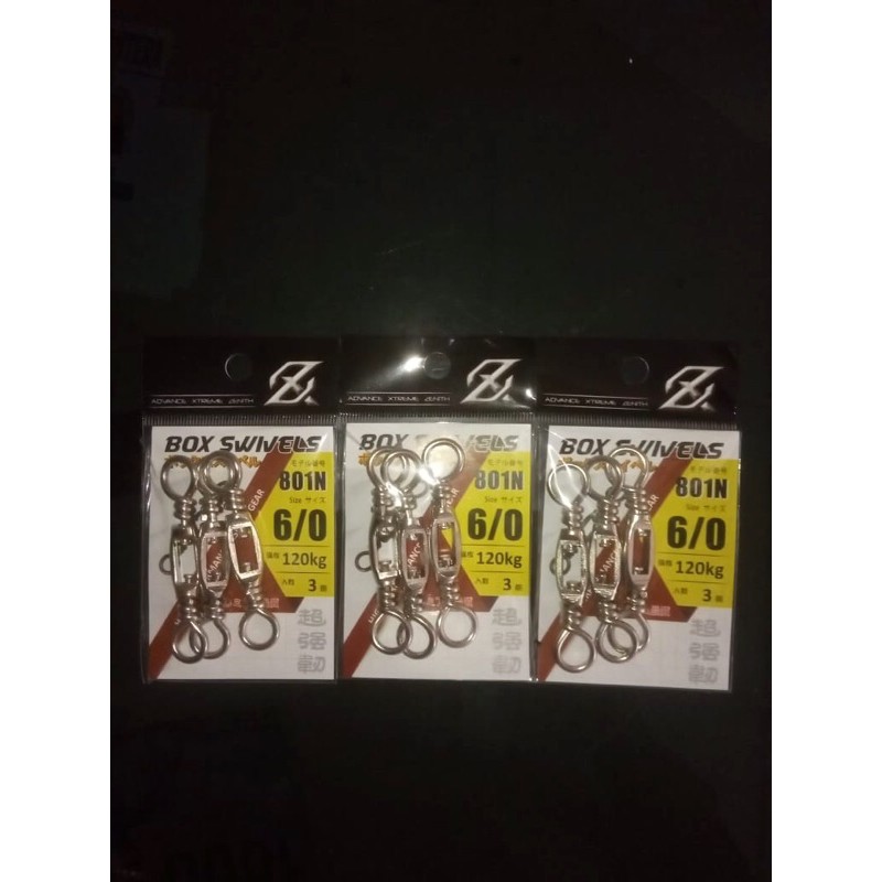 Box Swivel Kili-Kili AXZ Advance Xtreme Zenith Kotak Petiri Putih 801N Size 6/0, 120kg
