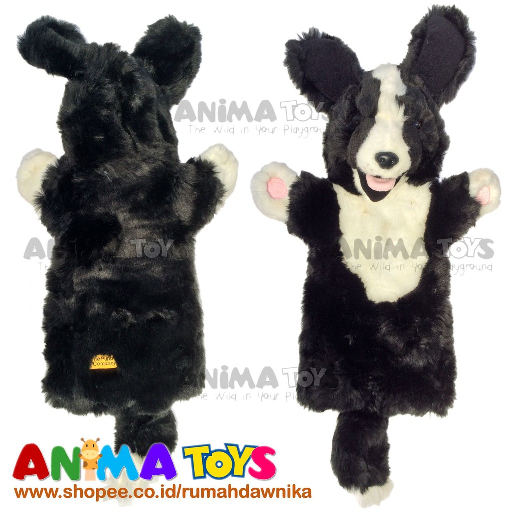 Boneka Tangan Hewan Anjing Border Collie Hand Puppet Animatoys HPA009