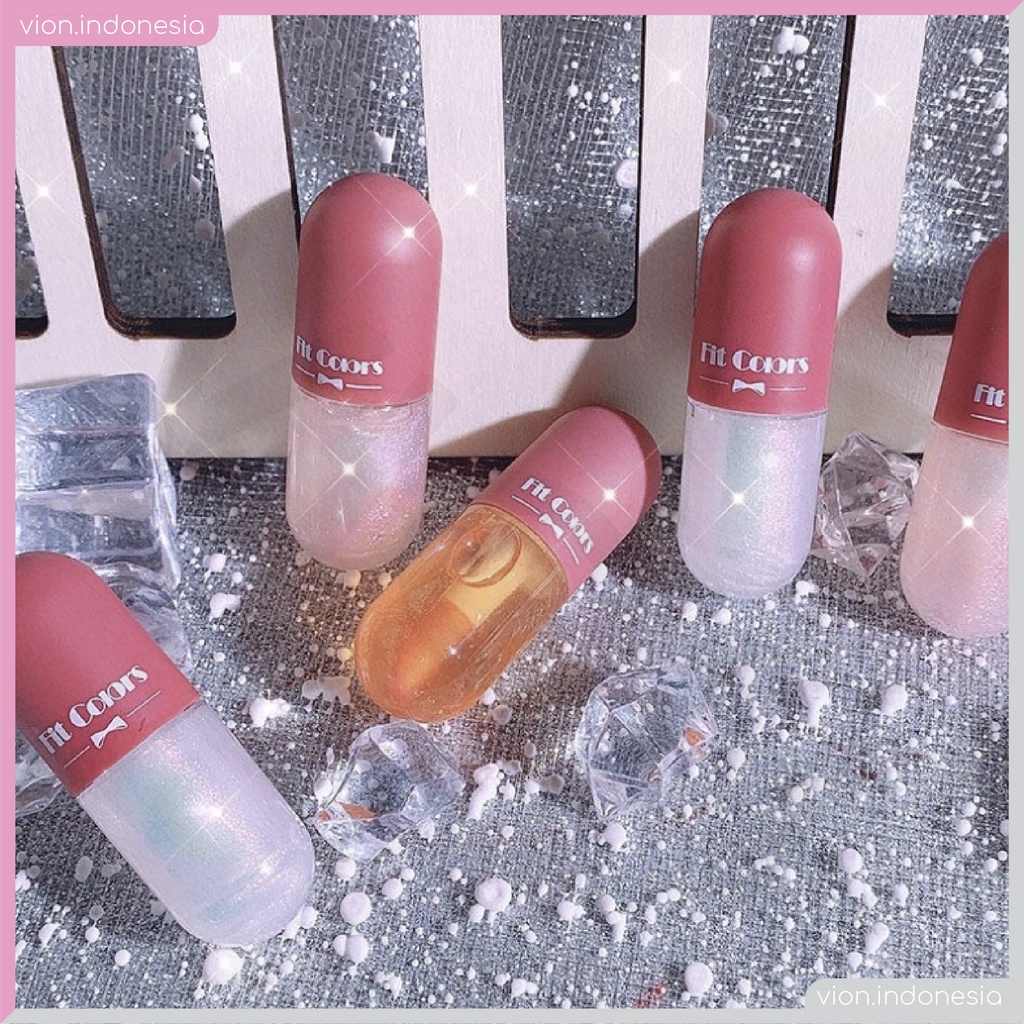 FIT COLORS Capsule Lip Gloss Lip Gel Mini Pelembab Kapsul Bibir Anti Kering Original FC002