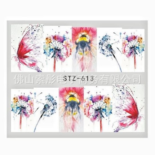 nail sticker butterfly dandelion nail acc nailart stiker kupu kupu