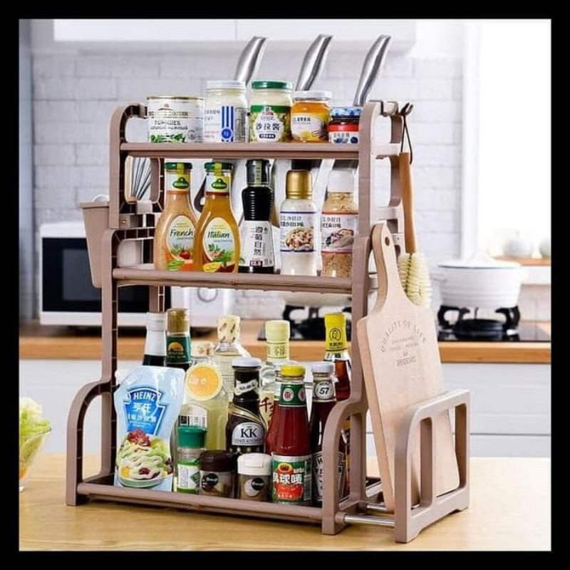 Rak bumbu dapur serbaguna rak gantung rak plastik