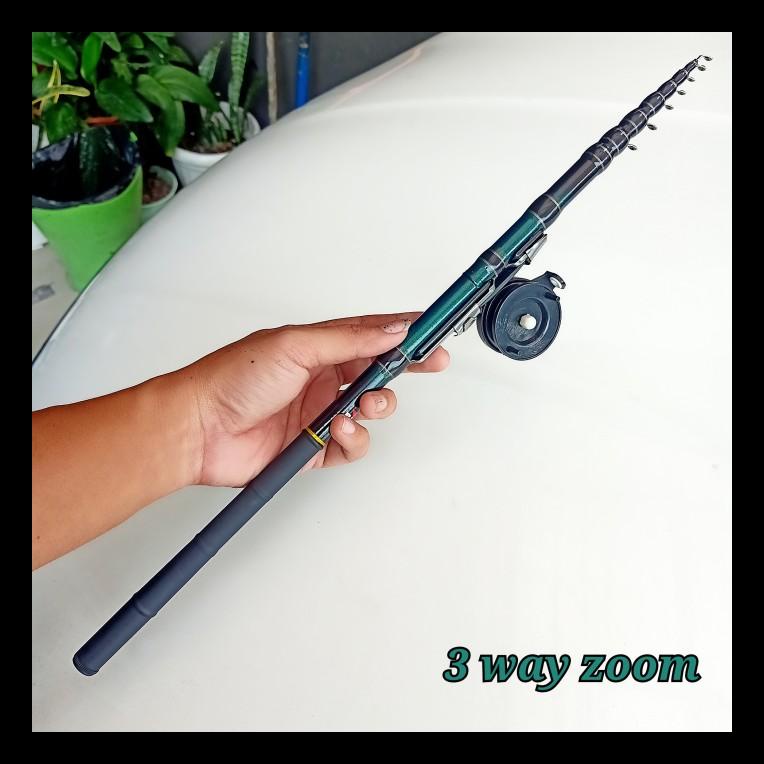 BARU TEGEK CUSTOM RUAS PENDEK 3 WAY ZOOM 210/180/150 ALAT PANCING MURAH TERLENGKAP AL3