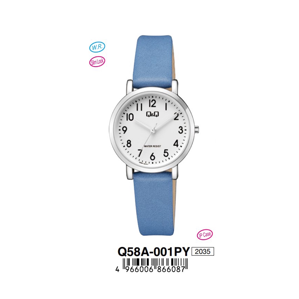 SALE Jam Tangan Wanita Classic Casual Kulit Leather Analog Original Q&amp;Q QnQ QQ Q58A Series